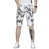 Jeans masculin Summer Shorts denim minces hommes blancs numérique xingx imprimé stim slim sage droit pantalon recadré