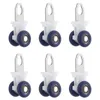 Rideaux de douche 6 pcs piste poulie rideau rouleau rouleau de rouleau de rouleau en plastique coiffeur drapérie de pancardise carreaux électriques