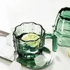 Copos de vinho ATO Atacado Creative Green Glass Cup Cactus Conjunto com alça