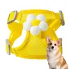 Hondenkleding Vest Harnesses Geel verstelbare No-Pull D-ring Hook Cat Harness Soft Mesh Collar