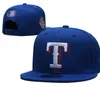 2024 "Rangers" Baseball Snapback Sun Caps Champions Champions World Series Men Women Football Chapeaux Snapback Strapback Hip Hop Sports Hat Mélange de chapeau A0