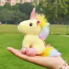 Nouveau 14cm Unicorn Doll Slumed Animal Toys Sac à dos suspendu keyring enfants enfants cadeau d'anniversaire en peluche porte-clés à la maison décor