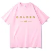 Camicie da uomo 2024 jungkook kpop con cappuccio camicia vintage golden merch a manica corta maglietta