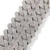19 mm Moissanit Armband Kubaner Roségold Kubaner Verknüpfungskette Mossinat Diamond Cuban Chain Halskette