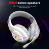 Cell Phone Earphones Redragon HYLAS H260 RGB gaming earphones 3.5mm surround sound PC earphone microphone suitable for PS4 switch Xbox one Y240407