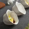 Bowls Creative Flower Shape Dessert Bowl Irregular Hand Pinch Texture Seasoning Dish High End El Pastry Salad Home Tableware