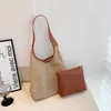 Bolsas diarias de la playa Bosque Bolsa de mujeres Literatura de paja Hombro Corea Corea Corea Bolso de bolsos de gran capacidad