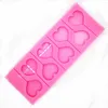 Baking Moulds 8-Hole Heart Shape Silicone Lollipops Chocolate Mold Candy Cake Mould Pastry Bakeware Decorating Tools Soap Forms