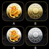 Dragon Anno del 2024 Monete cinesi Dragon Gold Coin Collectible New Year China Mascot Souvenir