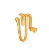 Pierścienie nosowe kołki 12 konstelacji Niedforowany pierścień klipu ins modowy metal geometryczny piercing biżuteria w kształcie litery U Dhtoq
