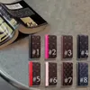 Wallet Card Slot Phone Cases voor iPhone 15 14 13 12 11 Pro Max 18 17 16 15Pro 14Pro 13Pro 12Pro X XS 7 8 Plus Luxury lederen keukenkast met logobox