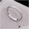 Band Rings Huitan New Minimalist Thin For Women Wedding Brilliant Cubic Zircon High Quality Versatile Female Finger Ring Jewelry Drop Otban