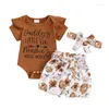 Set di abbigliamento abiti da bambina kupretty simpatici abiti da bambino estate arruffato senza maniche per guarimento floreale bloomer bloomer cortometri