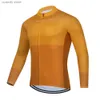 Męskie koszulki Spring Long Seve Jersey Mans Ubranie 2024 Summer anty-UV Bike Bikeb-rower H240407