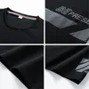 MEN T -shirtpak Shorts T -shirt set oversized 6xl 7xl 8xl plus maat korte mouw zwarte t -shirts zomer mode losse druppel 240329