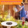 Décorations de jardin Fountain Light Water Pompe Solar Solar Bird Bath avec LED Facile Installation Auto pour