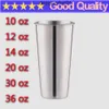 Rostfreie Stahlbecher 10oz 12oz 14oz 18oz 20oz 30oz 36oz 64oz 304 Vakuum Travel Tech Becher Weinbecher Deckel Car Tumblers Tassen 74lw