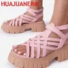 Sandals Women Platform Cross Led 2024 Summer Woman Rome Cuci grossi Ladies Non Slip Scarpe Female Casual Calzate Plus size