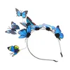 Berets 3d Butterfly Headband Party Supplies for Decorations Wedding Halloween Plastic Cosplay Performance Damesmeisjes Girls jurken