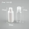 30 ml/1 oz tomma plastpressflaskor med flip cap prov resor flaskan kosmetisk smink förpackningsflaskor behållare