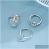 Bands Anneaux Chinois Style Unique Mangxing Couple conjoint Instagram Design Ring Drop Livrot Bijoux Dhffy