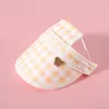 Vêtements pour chiens chapeau d'été ajustement doux boucle plaid plate feuille de soleil