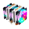 Мыши Iwongou CPU Cooler 2011 6 Тепловые трубы ЦП вентилятор радиатора для LGA 2011V3/2011/1366/1151/1150/1155 AM4/AM3+/AM2+ Radiatier