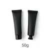 Storage Bottles 50ml Refillable Squeeze 50g Matte Black Cosmetics Containers Cream Body Lotion Travel Use Empty Plastic Soft Tube