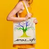 Сумки для покупок Amaste Tree Flag большой Martin Canvas Funny Bag Cool Blank Roll Высококачественный кошелек