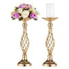 Bandlers Mariage Fleurs de mariage Metal Road plomb Cougettes Centres de chandelier