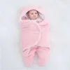 Blankets Baby Swaddle Plush Bear Swaddling Wraps Clothes Girls Boys Sleeping Bag