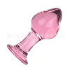 Alternativa vuxna leksaker Pink Glass Anal Plug -uppsättning för flickor Par Flirting Backyard Masturbation and Sexual Toys 240407