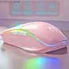 Mice New ONIKUMA CW916 White Pink Wired Game Office Mouse 7-Key 6-Speed DPI Adjustment RGB Glow Girl Computer Mouse Y240407