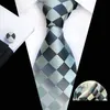 Pescoço amarra o pescoço de manta de diamante de diamante tie formal de três peças, incluindo bolsos de amarração de toalhas de toalha