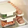 Kitchen Storage Plastic Automatic Scrolling Egg Rack Dedicated Slide Type Box Large Capacity Save Space Rolling