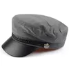 Ball Caps Sun Sun Casual Military Hat Womens Cotton Beret Captain Captain Truck Driver Retro Black Sports Dad Bone Mens Leather Q240403