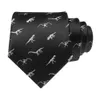 Шея галстуки jemygins new Design Mens Tie Tie Tie Silk Woven Sverline 8 Cm Cartoon Dinosaur Fox Jacquard Fashion Wedding Wedding Gravata Giftc240407
