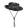 Wide Brim Hats Bucket Camouflage Boonie Hat Mens Barna Toilet Outdoor Fishing Safari Summer Cotton Hiking Sun Q240403