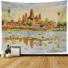 Tapisseries Tapestry Angkor Resort Texture Cambodge Asie du Sud-Est musée Landmark Wall Boulandais Décoration 80x60 pouces
