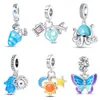 925 Silver DIY Pendant Accessories Accessories Luminous Luminous Color Butterfly Crab Cinema Suspension Cross -border Wholesale