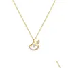 Colares pendentes Colar de aço de titânio Womens High Class Pearl Ins Wind Spicy Girl Collar Chain Jewelry Entrega Pingentes de Dhi6e