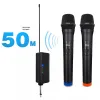 Microfones Family Singing KTV 800MHz Möte Portable Mic Home UHF Wireless Microphone Dual Handheld Live Streaming Professional