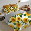 Bedding Sets Sunflower Set For Bedroom Quilt Cover Flower Duvet Comforter With Pillowcases 220X240 200X200