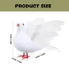 Decorative Flowers Ganazono Home Decor Wedding Artificial Pigeon Fake Foam Doves White Feathered Birds Craft Piegons Diy