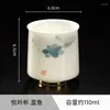 Juegos de té tesoros Cazas de porcelana blanca de jade de chapas de cordero