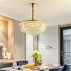 Luci a soffitto 8m Luce a led Fissature di lampada in cristallo di lusso Home per decorazione della sala da pranzo