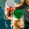 Gift Wrap 500ml Christmas Tree Sweet Jar Kids Favor DIY Candy Cookie Snack Chocolate Packing Year Decoration Boxes