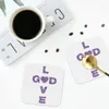 Table Mats I God Coasters Kitchen Placemats Non-slip Insulation Cup Coffee For Decor Home Tableware Pads Set Of 4