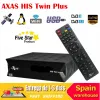 Receptor de satélite de caixa axas seu gêmeo mais 1080p uhd enigma2 linux e2 os dual dvbs2x buildin wifi h2.65 decodificador de TV digital inteligente