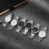 Autres montres Leisure Digital Dial Quartz Watch Brand Steel Mesh Strap Watch Mens Round Business Watch Luxury Watch Reloo Feminol240408